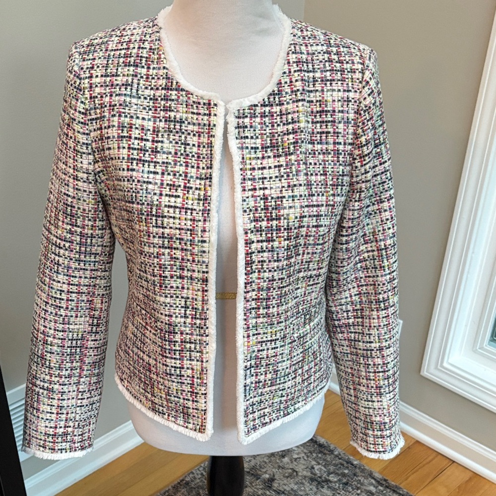 J. Crew Factory Women's Multicolor Tweed Blazer, Sz 10